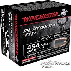 Winchester Supreme Platinum Tip 454 Casull 260Gr Hollow Point 20 Rounds