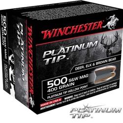 Winchester Supreme Platinum Tip 500 S&W Magnum 400Gr Hollow Point 20 Rounds