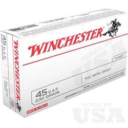 Winchester USA Ammo 45 GAP 230Gr Full Metal Jacket - 50 Rounds