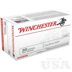 Winchester USA Ammunition 38 Special 130Gr Full Metal Jacket - 100 Rounds