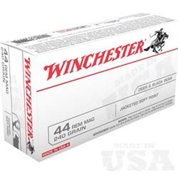 Winchester USA Ammunition 44 Magnum 240Gr Jacketed Soft Point - 50 Rounds
