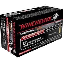 Winchester Varmint HE 17 Winchester Super Magnum 20Gr VMax - 50 Rounds