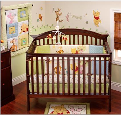 Winnie the Pooh Baby Crib set, Pooh Crib Bedding Set, Cot Crib Set bedding, WINNIE the POOH 4 piece!