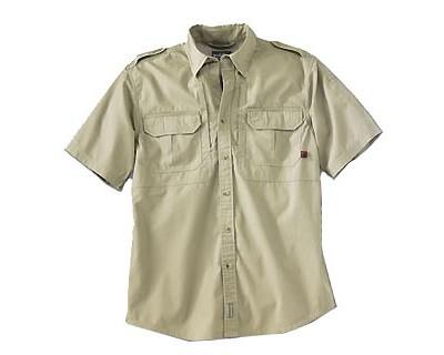 Woolrich 44901-KH-L Men's Short Slve Shirt Khaki L