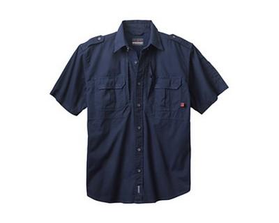 Woolrich 44901-NA-L Men's Short Slve Shirt Navy L