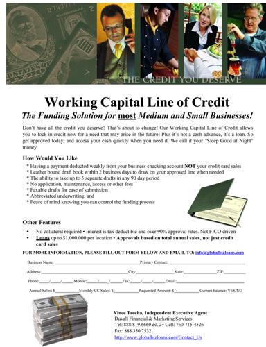Working Capital Line of Credit