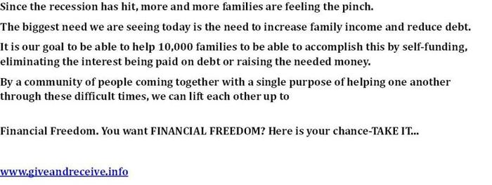 ****You Want Financial Freedom? Here you go. Take It...