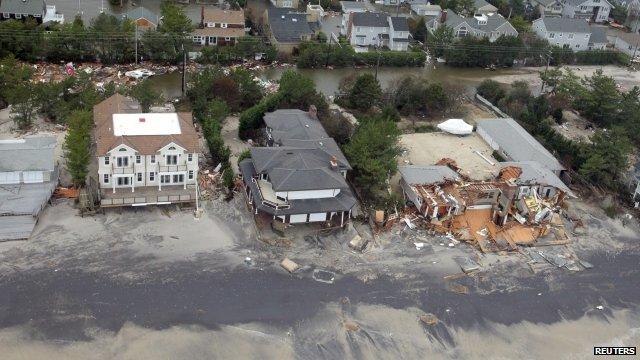 Your property damage by Hurricane Sandy.