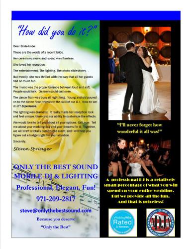 Your Wedding Deserves Only The Best! - OTBS Pro DJ delivers!