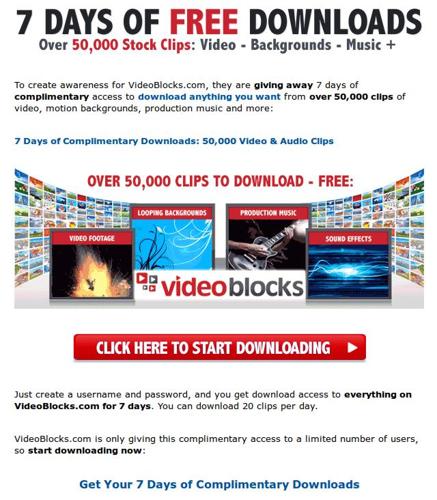 YouTube amateurs & Pro video makers - FREE video & audio!