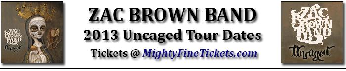 Zac Brown Band Tour Concert in Fresno CA Tickets 2013 Save Mart Center