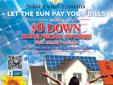 We offer $0 Down on solar systems, solar panels and green power energy generators. Don't pay high electric bills, if you pay more that $100 a month, give us a call to 800-639-8470 and we will show you how you can save money by installing solar panels. We