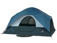Falera Family Dome Tent Features: - Sewn-in room divider creates two distinct living areas - Two side rooms with divider curtains for extra storage - Easy set up with pin and ring system and plastic eave hubs - Patented truncated corners give tent