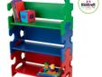 Our popular Puzzle Bookshelf is perfect for helping young children stay organized. With its bright colors and creative design, this shelf would look perfect in any boy or girlâs room. Three deep shelves for books, games, toys and more Sides of shelves