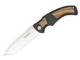 440C stainless steel blade with satin finish and etched Remington? logo 6061 aircraft aluminum handle Genuine leather sheaths Available in 3M non-slip, Olive Wood or Genuine Stag handles Available with Drop or Clip blades 4 1/4" Blade, 9 1/8" Overall