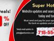 It's the perfect time to update your website! Today and tomorrow we are offering 10% OFF website design and SEO!
*Must pre-pay for updates to get this 10% discount. Visit http://www.jjwebservices.com