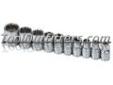 "
S K Hand Tools 4946 SKT4946 10 Piece 1/4"" Drive 12 Point SAE Socket Set
Features and Benefits:
SuperKromeÂ® finish provides long life and maximum corrosion resistance
SureGripÂ® hex design drives the side of the fastener, not the corner
Packaged on a