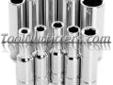"
Wilmar W36300 WLMW36300 10pc 1/4"" Drive 6pt SAE Deep Socket Set
Recessed edges.
Socket openings are designed to reduce fastener rounding.
Chrome vanadium alloy steel construction for strength and durability.
Polished nickel chrome plated finish resists