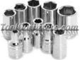 "
Wilmar W36002 WLMW36002 10pc 1/4"" Drive 6pt SAE Socket Set
Recessed edges.
Socket openings are designed to reduce fastener rounding.
Chrome vanadium alloy steel construction for strength and durability.
Polished nickel chrome plated finish resists