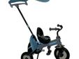 Multi functional tricycle can be used as a toddler stroller and later a tricycle Designed in Italy Constructed from heavy duty steel frame with plastic body Trike is very trendy and fashionable Features include: Detachable sun umbrella, rear brake,