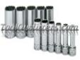 "
S K Hand Tools 1350 SKT1350 11 Piece 1/4"" Drive 12 Point Metric Deep Socket Set
Features and Benefits:
SuperKromeÂ® finish provides long life and maximum corrosion resistance
SureGripÂ® hex design drives the side of the fastener, not the corner
Packaged