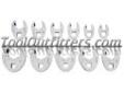"
KD Tools 89118 KDT89118 11 Piece SAE Ratcheting Crowfoot Wrench Set
Features and Benefits:
Open end wrench allows access to fasteners when there are height constraints
Ratcheting function allows to quickly ratchet bolts without removing the wrench from