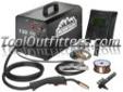 "
Mountain MTN-MG132 MTNMIG6120 120-Amp Commercial Portable (115-Volt) MIG Welder
Features and Benefits:
Gas (MIG) and no gas (flux cored) capable with 4 step output power
Welds from 24 gauge to 3/16"" MIG and to 1/4"" flux-cored wire .023"" - .035""