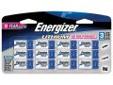 "
Energizer EL123BP-12 123 Lithium Batteries 12-Pack
123 Lithium 12 Pack
- 3 Volts
- Lithium Photo Battery- 123
- Use for flashlights and digital electronics
- Replaces: EL123AP, DL123A, CR123, CR123A, L123LA, SF123A
- 10 Year Shelf Life"Price: $22.5