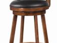 Contact the seller
Contemporary Leather 29" Swivel Bar Stool With Dark Espresso Finish Add functional and homey seating in your home bar or the gathering area in your home.This smart looking bar stool features a swivel capability with a gorgeous dark