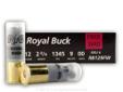 These 12 gauge 00 Buck shells feature a nifty fiber wad which is extremely light and flexible and cushions the load, reducing recoil. This 9 pellet buckshot shell is ideal for hunting medium and large game as well as self defense. Rio Royal is