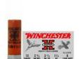 "
Winchester Ammo XU12SP8 12 Gauge 12 Gauge 2 3/4"", 1 1/4oz 8 Shot, (Per 25)
Winchester's Super-X Heavy Field/Game Loads are designed for those demanding hunters requiring maximum patterning for more difficult wing shooting situations.
Symbol: XU12SP8