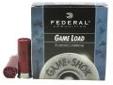 "
Federal Cartridge H12175 12 Gauge Shotshells 2 3/4"" 3 1/4 dram 1oz 7.5 Shot (Per 25)
Load number: H12175 Game Load
Gauge: 12
Shell Length: 2 3/4 inches; 70mm
Dram Equiv.: 3 1/4
Muzzle Velocity: 1290
Shot Charge Weight: 1 ounce; 28.35 grams
Shot Size: