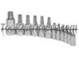 "
Sunex 9711A SUN9711A 12 Piece Internal Star Socket Set
Features and Benefits:
Chrome vanadium steel
Mounted on storage rail for convenience
Set includes sizes: 1/4" drive T10, T15, T20, T25, T27 and T30; 3/8" drive T40, T45, T47, T50 and T55 and 1/2"