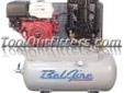 "
IMC (Belaire) 3G3HHL IMC3G3HHL 13 HP Honda Two Stage Engine Powered Compressor
Features and Benefits
Two year warranty
12 volt electric and recoil start
Unique E-Z pull tank drain
Fully enclosed belt guard
12 volt charging system
This is a compressor