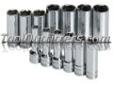 "
S K Hand Tools 1863 SKT1863 13 Piece 3/8"" Drive 6 Point Metric Deep and Extra Deep Socket Set
Features and Benefits:
SuperKromeÂ® finish provides long life and maximum corrosion resistance
SureGripÂ® hex design drives the side of the fastener, not the