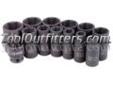 "
Sunex 3327 SUN3327 13 Piece 3/8"" Drive SAE Mid-Depth Impact Socket Set
Features and Benefits:
Semi deep impact sockets are designed to provide added reach over standard sockets, yet fit in tight spaces where deep sockets are too long
The nose-down