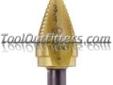 "
Vise Grip 15313 VGP13T #13T Titanium Fractional Self-Starting Step Drill
Features and Benefits:
Ideal for drilling holes into thin materials such as stainless steel, copper, brass, aluminum, plastic and laminates
Single flute cutting edge for greater