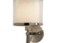 Fabric/ Metal in a Brushed Nickel Finish Finish 120 Volts 1 x 60 Watt Medium Base Bulbs Not Included UL Listed Not ADA CompliantOverall Dimensions: 11"(L) x 8"(W) x 13"(H)All Trend products are produced to the highest of standards, and are crafted from
