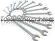"
Sunex 9714 SUN9714 14 Piece SAE Raised Panel Combination Wrench Set
Features and Benefits:
High density, dropped forged alloy steel for strength
Raised panel design
Comes with sturdy metal clip for storage
Wrenches guaranteed and available either as a