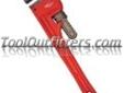 "
K Tool International KTI-49014 KTI49014 14"" Pipe Wrench
Features and Benefits:
Constructed from the highest grade cast iron, forged and heat treated to ensure maximum durability
Tough red enamel finish
Tool is strong and versatile
1-1/2" capacity