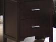 Contact the seller
2 Drawer Night Table with Tapered Legs Add a touch of contemporary style to your bedroom set with this two drawer accent table. This night stand has tapered legs and a slightly oversized top for a modern look. Use the two spacious