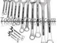 "
K Tool International KTI-41016 KTI41016 16 Piece Combination Wrench Set
Features and Benefits:
Made of drop forged steel, wrenches are chrome plated and heat treated to achieve maximum wear
A raised panel provides additional strength and durability