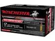 "
Winchester Ammo S17W20 17 WSM Ammunition Varmint HV, VMAX, 20 Gr (Per 50)
Winchester Ammunition
- Caliber: 17 WSM
- Grain: 20
- Bullet Type: V-Max
- Muzzle Velocity: 3000 fps
- 50 Rounds Per Box "Price: $14.92
Source: