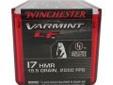"
Winchester Ammo S17HMR1LF 17HMR 15.5gr XTP Varmint Lead Free /50 15.5 Gr XTP Varmint, Lead Free/50
Winchester Ammunition
- Caliber: 17 HMR
- Grain: 15.5
- Bullet Type: Polymer Tip NTX
- Muzzle Velocity: 2550 fps
- Per 50"Price: $11.46
Source: