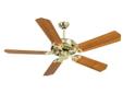 Our most popular fan, the CXL Series incorporates our heavy-duty motor in a seamless steel housing, giving you outstanding performance and quality. It features a classic fan style in a variety of finishes. Polished Brass CXL with 52" Custom Wood Teak
