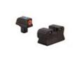 "
Trijicon CA101O 1911 Colt Cut HD Night Sight Set Orange Front Outline
The HD Night Sights were specifically created to address the needs of tactical shooters. The three dot green tritium night sight set's front sight features a taller blade and an