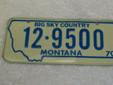1970 Big Sky Country Montana Bicycle License Plate
This was a cereal premium plate meaning it was most likely the prize in a cereal box. It is in pretty good shape with only minimal wear shown on the edge.
Item No.: 22
Condition: Avg
Height: 5
Width: 2