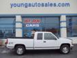 Young Chevrolet Cadillac
Easy Financing for Everybody! Apply Online Now!
1997 Chevrolet C/K 1500 ( Click here to inquire about this vehicle )
Asking Price $ 5,900.00
If you have any questions about this vehicle, please call
Used Car Sales
866-774-9448
OR