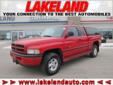 Lakeland
4000 N. Frontage Rd, Â  Sheboygan, WI, US -53081Â  -- 877-512-7159
1998 Dodge Ram Pickup 1500 SLT
Low mileage
Price: $ 7,997
Check out our entire inventory 
877-512-7159
About Us:
Â 
Lakeland Automotive in Sheboygan, WI treats the needs of each