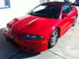 1998 Mitsubishi Eclipse GS-T Spider, Convertible, 74K Miles, 5 Speed manual, 4 Cyl, Turbo, 2.0L, AC, Power Windows, Power Door Locks,
Cruise Control, Power Steering, Tilt Wheel, AM/FM Stereo, Cassette, CD, Premium Sound, Dual Air Bags, Leather, Rear